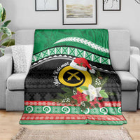 Vanuatu Pig's Tusk Meri Krismas! Blanket Vanuatuan Sand Drawing Pattern LT9 - Polynesian Pride