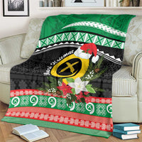 Vanuatu Pig's Tusk Meri Krismas! Blanket Vanuatuan Sand Drawing Pattern LT9 - Polynesian Pride