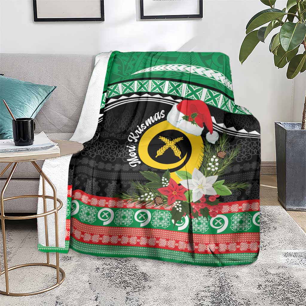 Vanuatu Pig's Tusk Meri Krismas! Blanket Vanuatuan Sand Drawing Pattern LT9 - Polynesian Pride