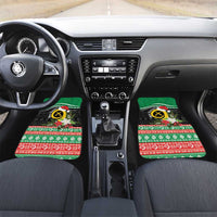 Vanuatu Pig's Tusk Meri Krismas! Car Mats Vanuatuan Sand Drawing Pattern - Polynesian Pride
