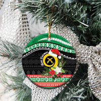 Vanuatu Pig's Tusk Meri Krismas! Ceramic Ornament Vanuatuan Sand Drawing Pattern - Polynesian Pride