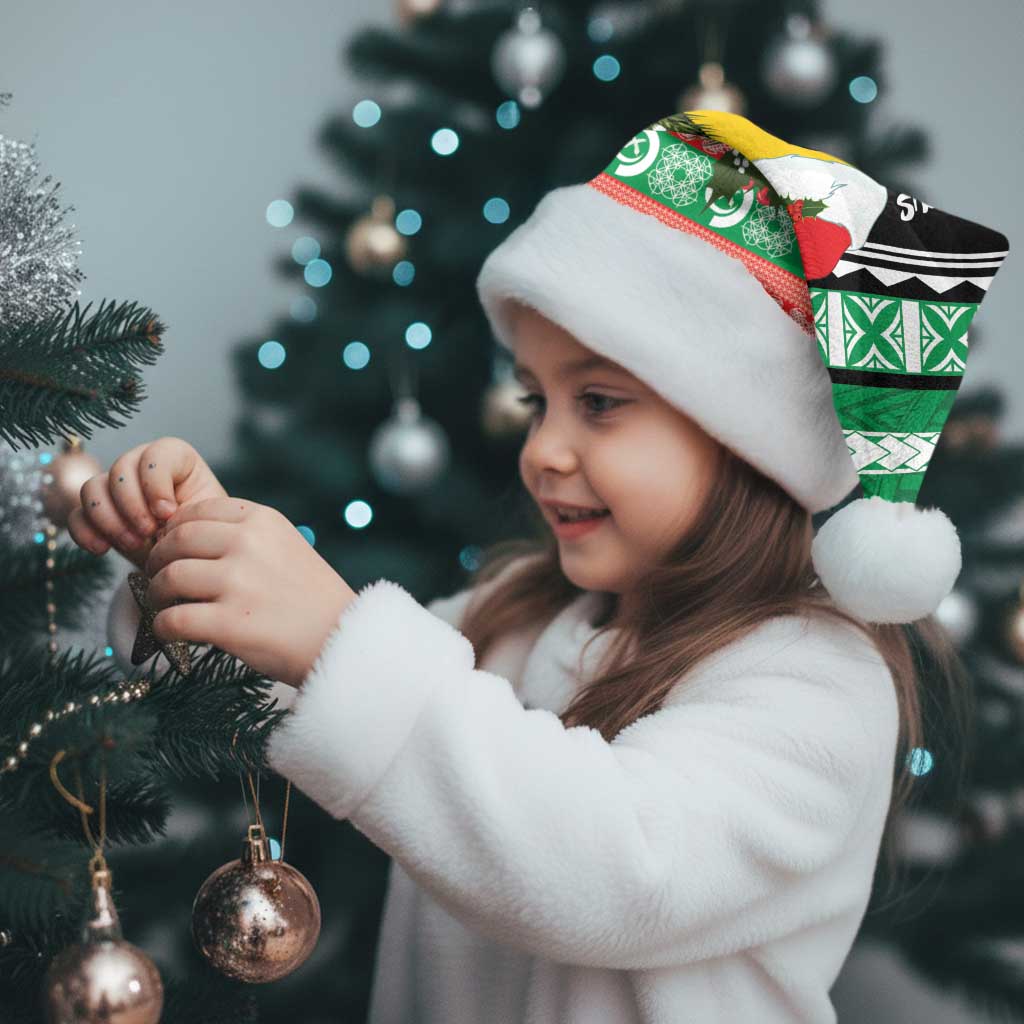 Vanuatu Pig's Tusk Meri Krismas! Christmas Santa Hat Vanuatuan Sand Drawing Pattern - Polynesian Pride