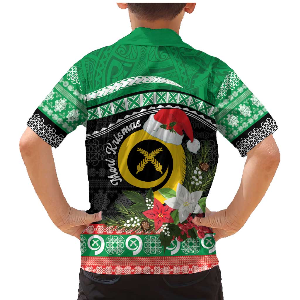 Vanuatu Pig's Tusk Meri Krismas! Family Matching Mermaid Dress and Hawaiian Shirt Vanuatuan Sand Drawing Pattern - Polynesian Pride