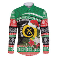 Vanuatu Pig's Tusk Meri Krismas! Family Matching Mermaid Dress and Hawaiian Shirt Vanuatuan Sand Drawing Pattern - Polynesian Pride