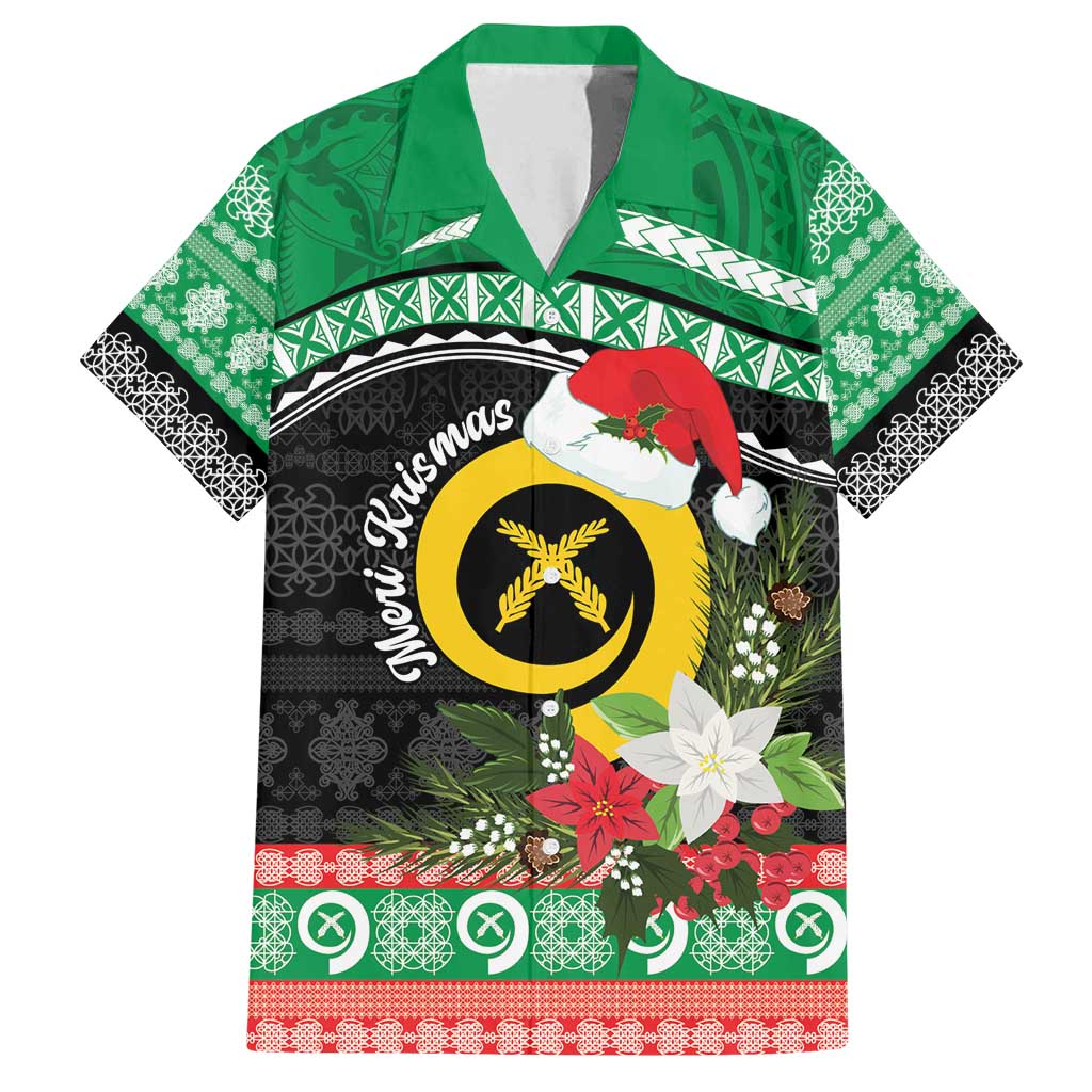 Vanuatu Pig's Tusk Meri Krismas! Family Matching Off Shoulder Short Dress and Hawaiian Shirt Vanuatuan Sand Drawing Pattern - Polynesian Pride