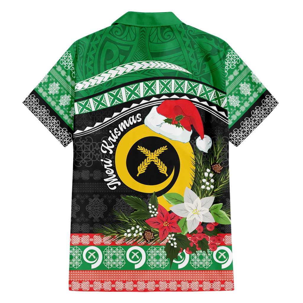 Vanuatu Pig's Tusk Meri Krismas! Family Matching Off Shoulder Short Dress and Hawaiian Shirt Vanuatuan Sand Drawing Pattern - Polynesian Pride