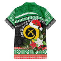 Vanuatu Pig's Tusk Meri Krismas! Family Matching Tank Maxi Dress and Hawaiian Shirt Vanuatuan Sand Drawing Pattern - Polynesian Pride