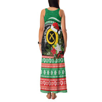 Vanuatu Pig's Tusk Meri Krismas! Family Matching Tank Maxi Dress and Hawaiian Shirt Vanuatuan Sand Drawing Pattern - Polynesian Pride