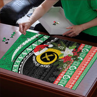 Vanuatu Pig's Tusk Meri Krismas! Puzzle Vanuatuan Sand Drawing Pattern LT9 - Polynesian Pride