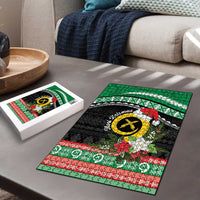Vanuatu Pig's Tusk Meri Krismas! Puzzle Vanuatuan Sand Drawing Pattern LT9 - Polynesian Pride