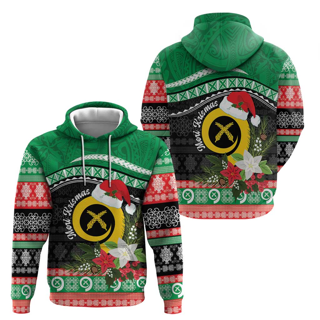 Vanuatu Pig's Tusk Meri Krismas! Zip Hoodie Vanuatuan Sand Drawing Pattern LT9 - Polynesian Pride