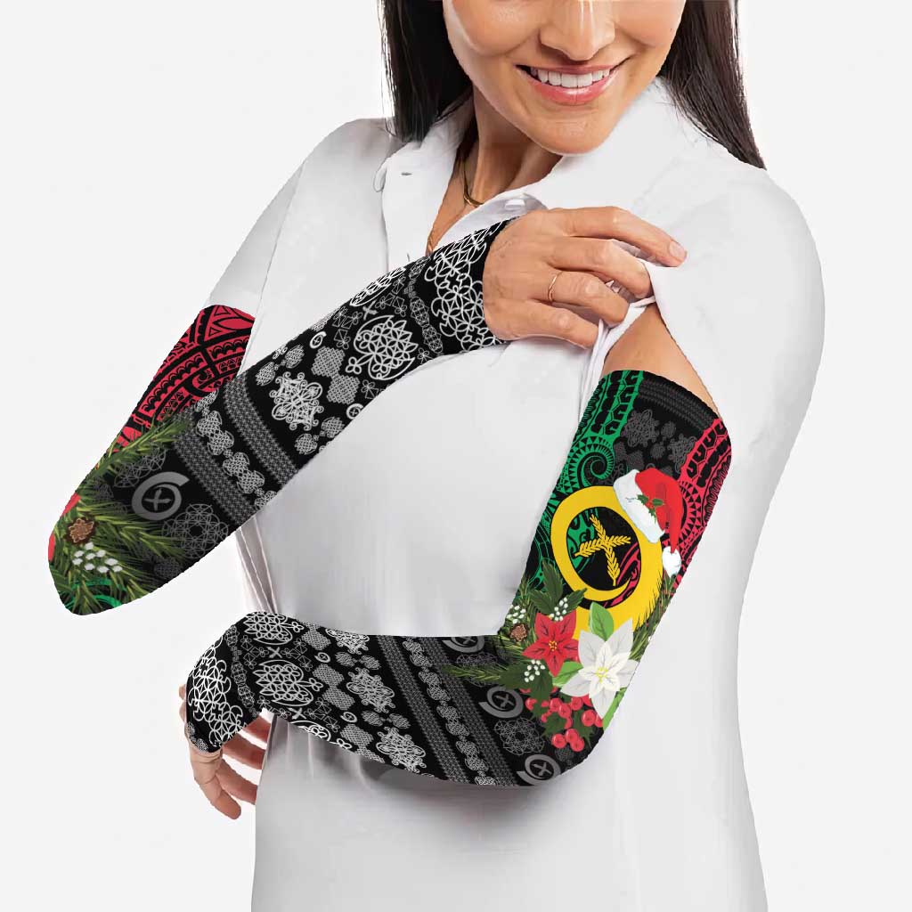 Vanuatu Pig's Tusk Meri Krismas! Arm Sleeves Vanuatuan Ancient Art Spirit LT9 - Polynesian Pride