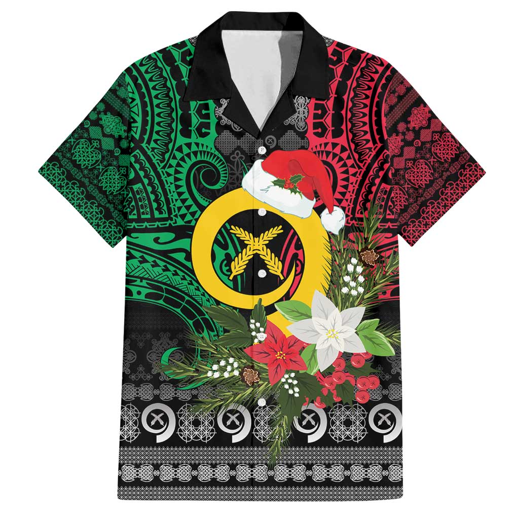 Vanuatu Pig's Tusk Meri Krismas! Family Matching Tank Maxi Dress and Hawaiian Shirt Vanuatuan Ancient Art Spirit - Polynesian Pride