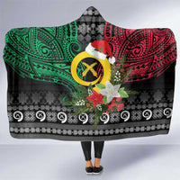 Vanuatu Pig's Tusk Meri Krismas! Hooded Blanket Vanuatuan Ancient Art Spirit - Polynesian Pride