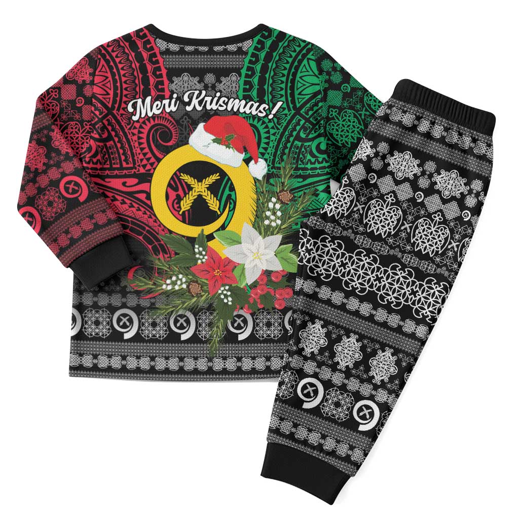 Vanuatu Pig's Tusk Meri Krismas! Christmas Pajama Set Vanuatuan Ancient Art Spirit LT9 - Polynesian Pride
