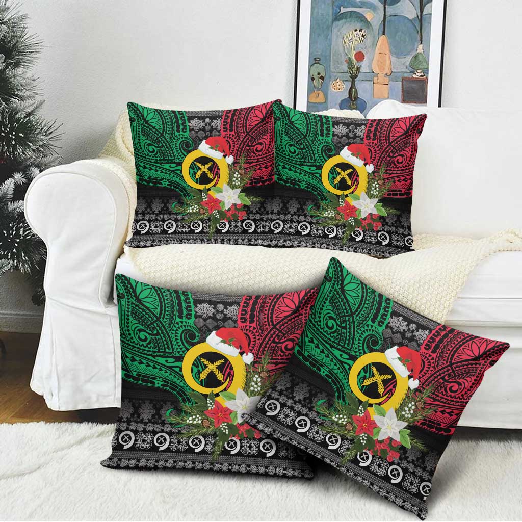 Vanuatu Pig's Tusk Meri Krismas! Pillow Cover Vanuatuan Ancient Art Spirit LT9 - Polynesian Pride