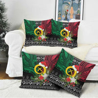 Vanuatu Pig's Tusk Meri Krismas! Pillow Cover Vanuatuan Ancient Art Spirit LT9 - Polynesian Pride