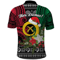 Vanuatu Pig's Tusk Meri Krismas! Polo Shirt Vanuatuan Ancient Art Spirit - Polynesian Pride