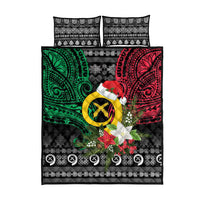 Vanuatu Pig's Tusk Meri Krismas! Quilt Bed Set Vanuatuan Ancient Art Spirit - Polynesian Pride