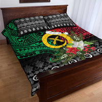 Vanuatu Pig's Tusk Meri Krismas! Quilt Bed Set Vanuatuan Ancient Art Spirit - Polynesian Pride