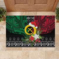 Vanuatu Pig's Tusk Meri Krismas! Rubber Doormat Vanuatuan Ancient Art Spirit - Polynesian Pride