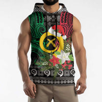 Vanuatu Pig's Tusk Meri Krismas! Sleeveless Hoodie Vanuatuan Ancient Art Spirit LT9 - Polynesian Pride