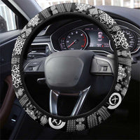 Vanuatu Pig's Tusk Meri Krismas! Steering Wheel Cover Vanuatuan Ancient Art Spirit LT9 - Polynesian Pride