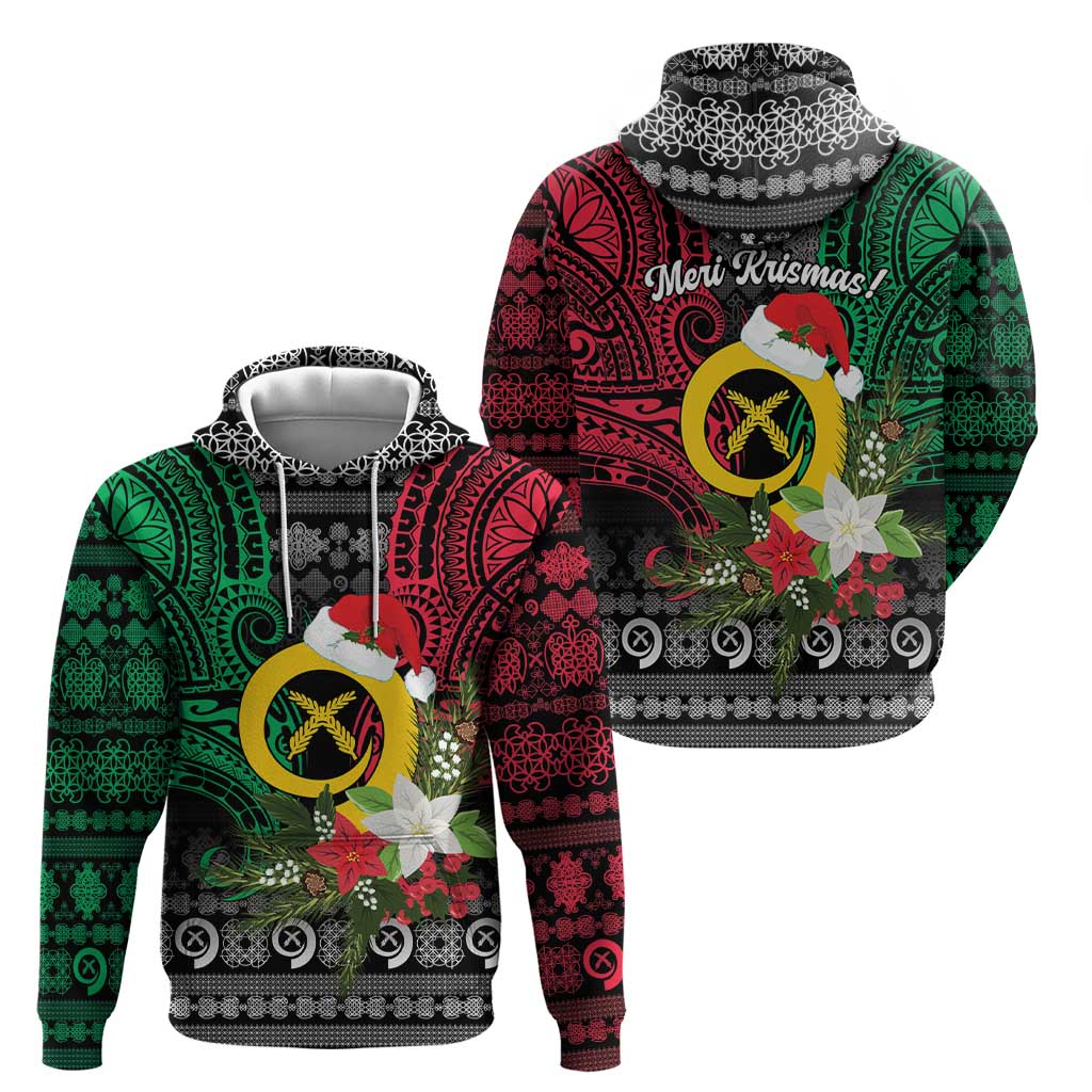 Vanuatu Pig's Tusk Meri Krismas! Zip Hoodie Vanuatuan Ancient Art Spirit LT9 - Polynesian Pride