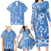 Kosrae Constitution Day Personalised Family Matching Long Sleeve Bodycon Dress and Hawaiian Shirt Kusaie Hook Tattoo Special Polynesian Pattern LT9 - Polynesian Pride
