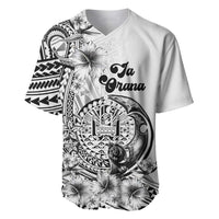 Ia Orana Tahiti Personalised Baseball Jersey French Polynesia Hook Tattoo Special White Color LT9 White - Polynesian Pride