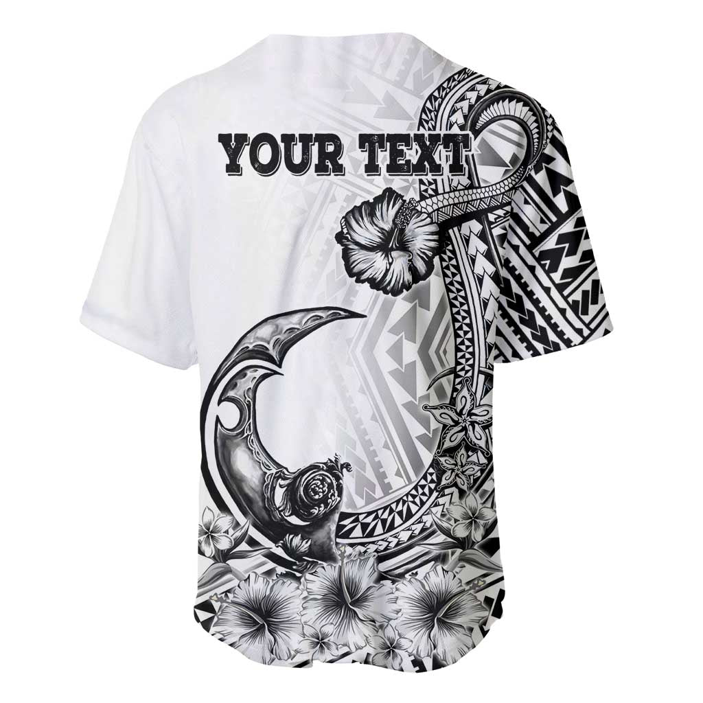 Ia Orana Tahiti Personalised Baseball Jersey French Polynesia Hook Tattoo Special White Color LT9 - Polynesian Pride