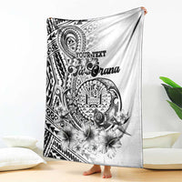 Ia Orana Tahiti Personalised Blanket French Polynesia Hook Tattoo Special White Color LT9 - Polynesian Pride