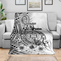 Ia Orana Tahiti Personalised Blanket French Polynesia Hook Tattoo Special White Color LT9 - Polynesian Pride