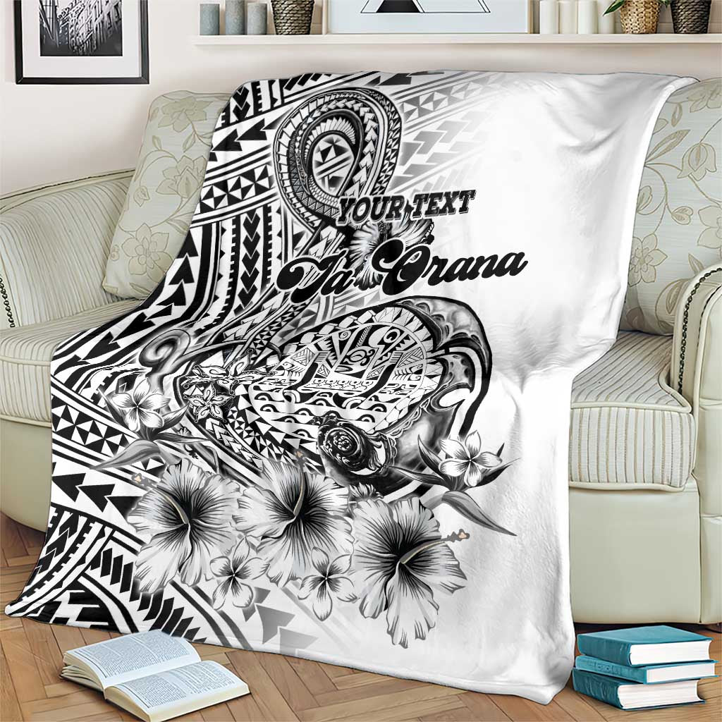 Ia Orana Tahiti Personalised Blanket French Polynesia Hook Tattoo Special White Color LT9 - Polynesian Pride