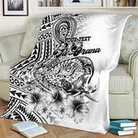 Ia Orana Tahiti Personalised Blanket French Polynesia Hook Tattoo Special White Color LT9 - Polynesian Pride