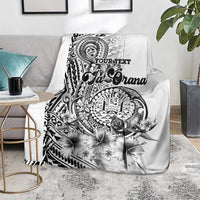 Ia Orana Tahiti Personalised Blanket French Polynesia Hook Tattoo Special White Color LT9 - Polynesian Pride