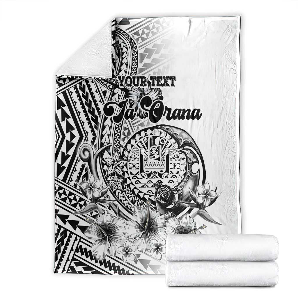 Ia Orana Tahiti Personalised Blanket French Polynesia Hook Tattoo Special White Color LT9 - Polynesian Pride