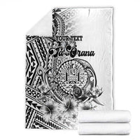 Ia Orana Tahiti Personalised Blanket French Polynesia Hook Tattoo Special White Color LT9 - Polynesian Pride