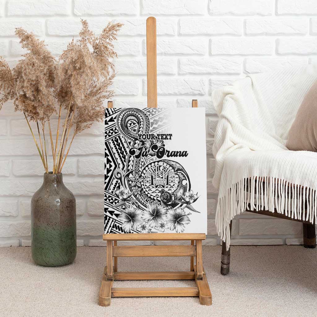 Ia Orana Tahiti Personalised Canvas Wall Art French Polynesia Hook Tattoo Special White Color LT9
