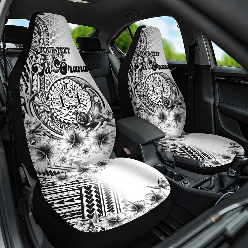 Ia Orana Tahiti Personalised Car Seat Cover French Polynesia Hook Tattoo Special White Color LT9