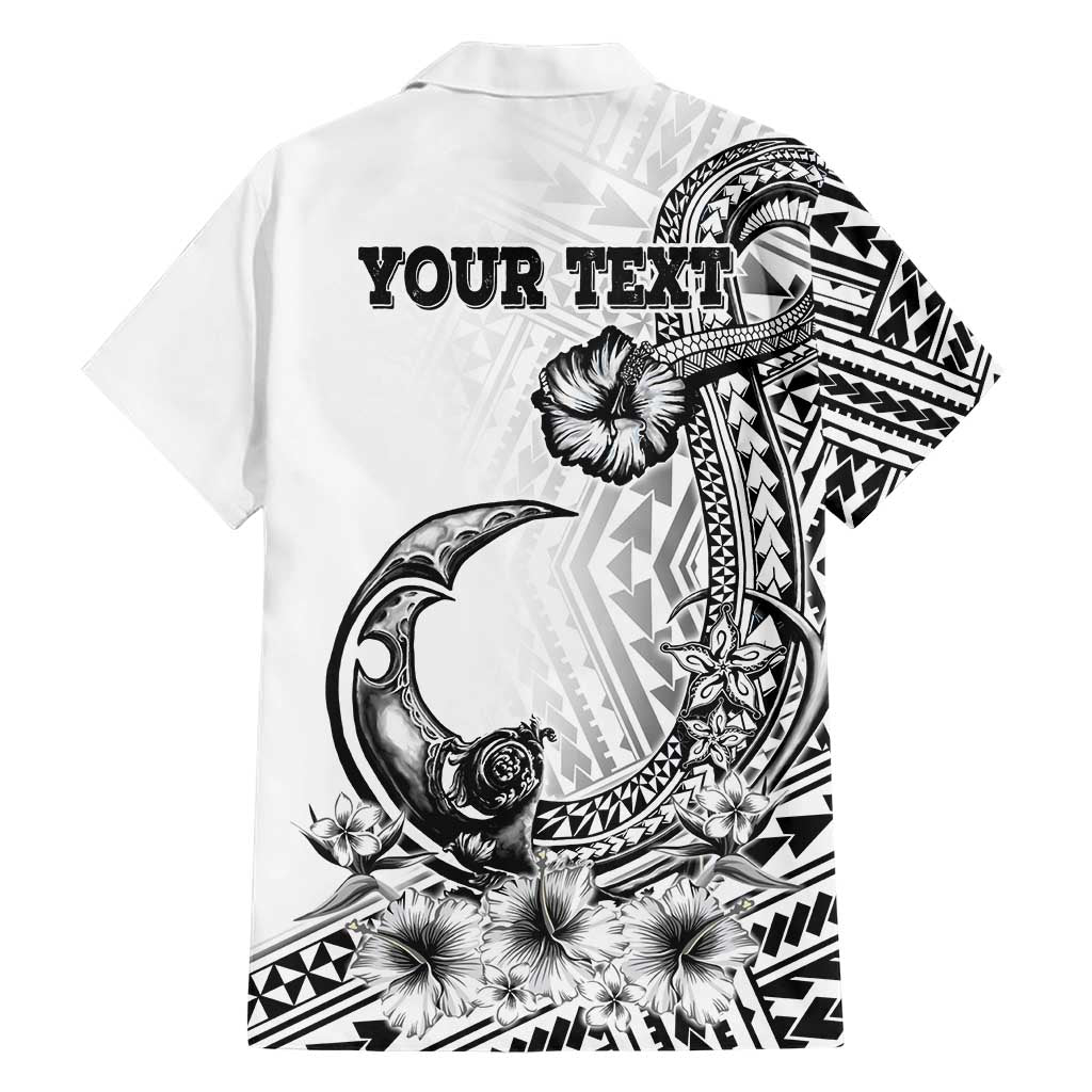 Ia Orana Tahiti Personalised Family Matching Short Sleeve Bodycon Dress and Hawaiian Shirt French Polynesia Hook Tattoo Special White Color LT9 - Polynesian Pride
