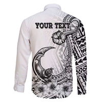 Ia Orana Tahiti Personalised Family Matching Short Sleeve Bodycon Dress and Hawaiian Shirt French Polynesia Hook Tattoo Special White Color LT9 - Polynesian Pride