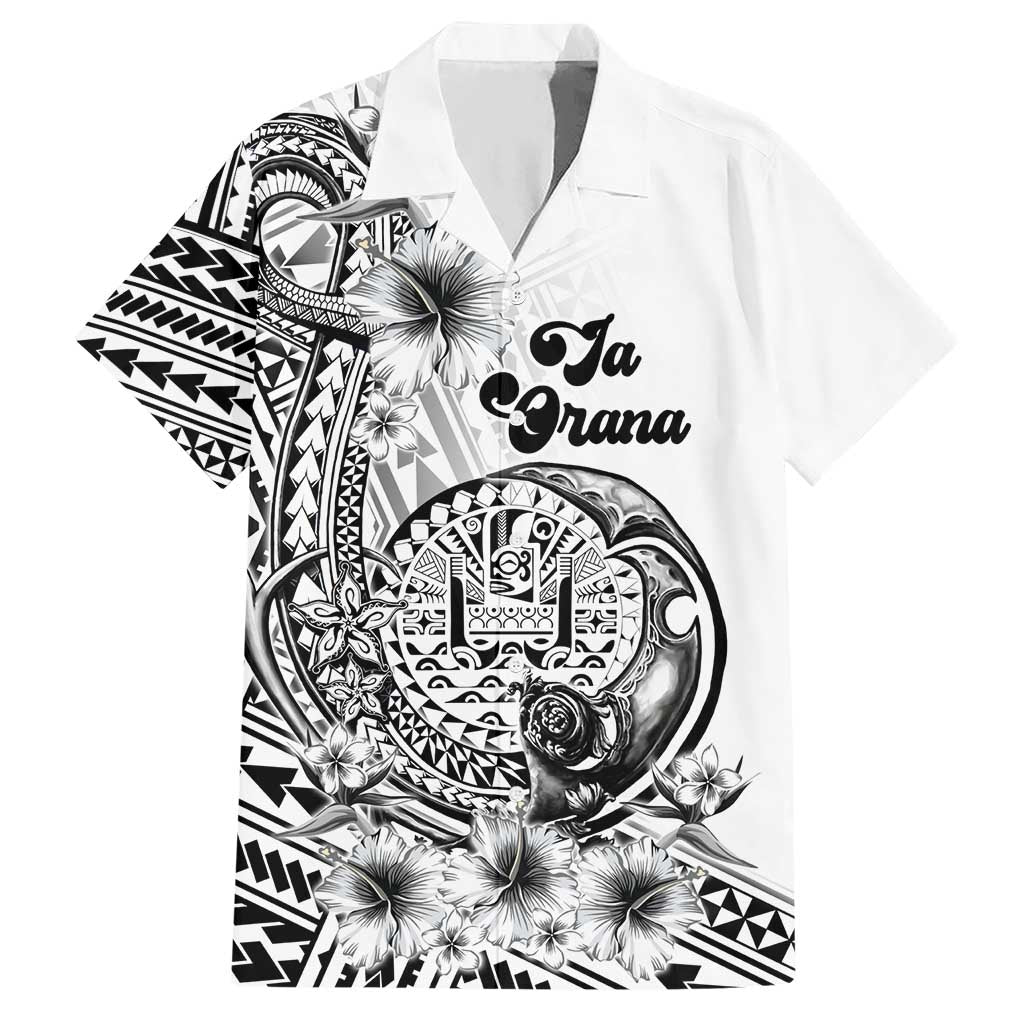 Ia Orana Tahiti Personalised Hawaiian Shirt French Polynesia Hook Tattoo Special White Color LT9 White - Polynesian Pride