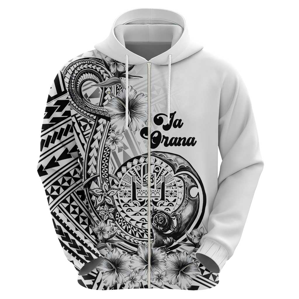 Ia Orana Tahiti Personalised Hoodie French Polynesia Hook Tattoo Special White Color LT9
