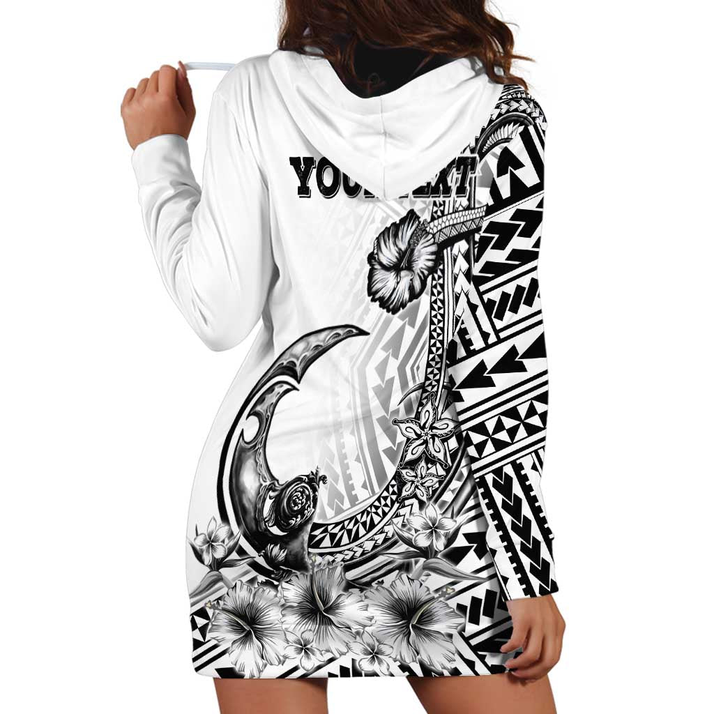 Ia Orana Tahiti Personalised Hoodie Dress French Polynesia Hook Tattoo Special White Color LT9 - Polynesian Pride