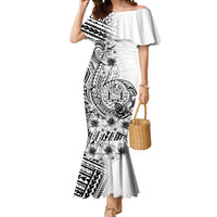Ia Orana Tahiti Personalised Mermaid Dress French Polynesia Hook Tattoo Special White Color LT9 Women White - Polynesian Pride