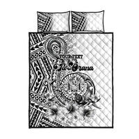 Ia Orana Tahiti Personalised Quilt Bed Set French Polynesia Hook Tattoo Special White Color LT9