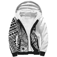 Ia Orana Tahiti Personalised Sherpa Hoodie French Polynesia Hook Tattoo Special White Color LT9 Unisex White - Polynesian Pride