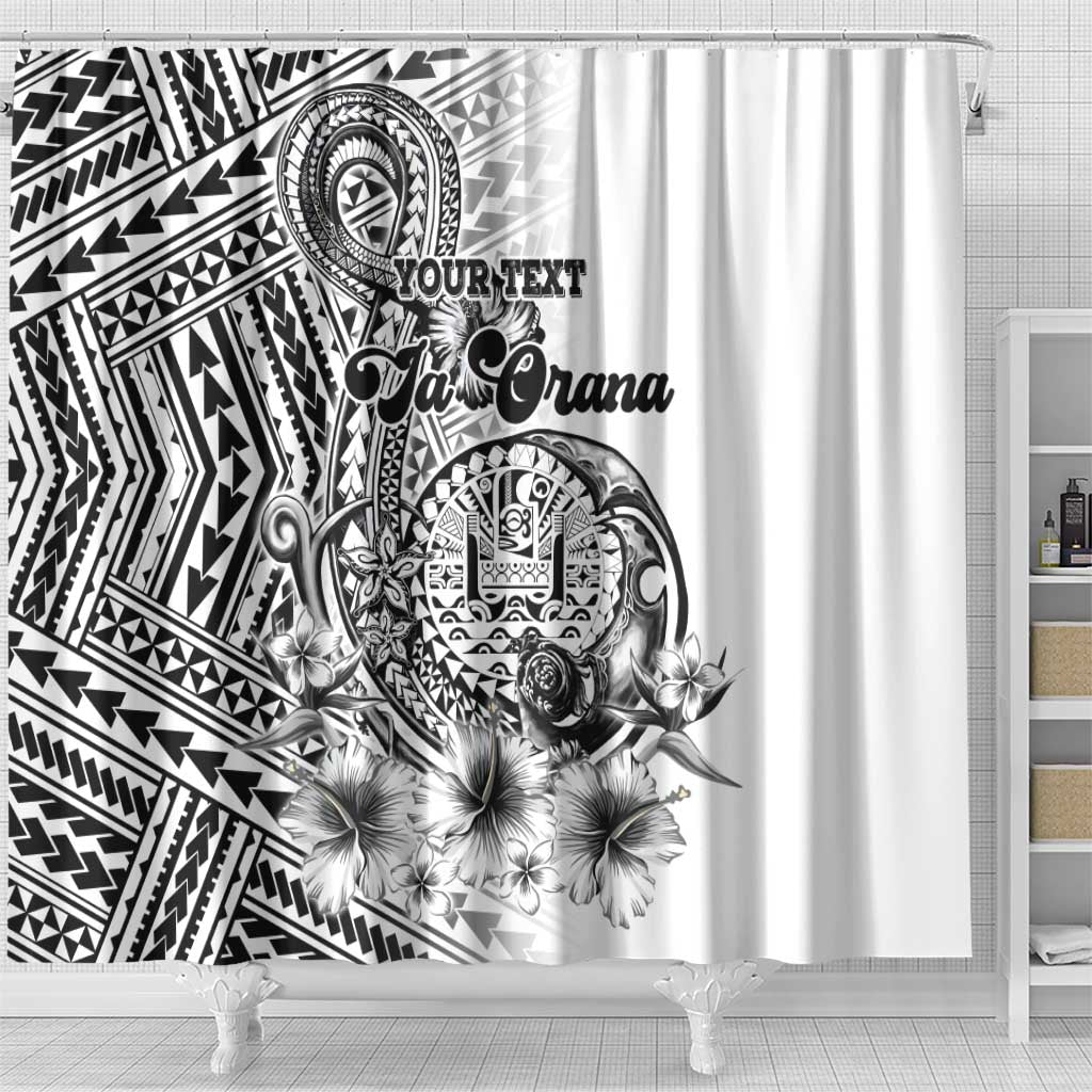 Ia Orana Tahiti Personalised Shower Curtain French Polynesia Hook Tattoo Special White Color LT9