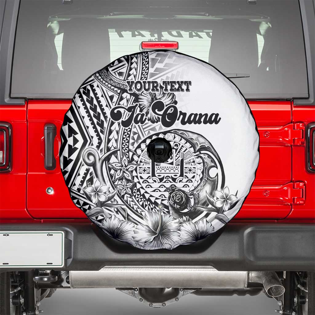 Ia Orana Tahiti Personalised Spare Tire Cover French Polynesia Hook Tattoo Special White Color LT9
